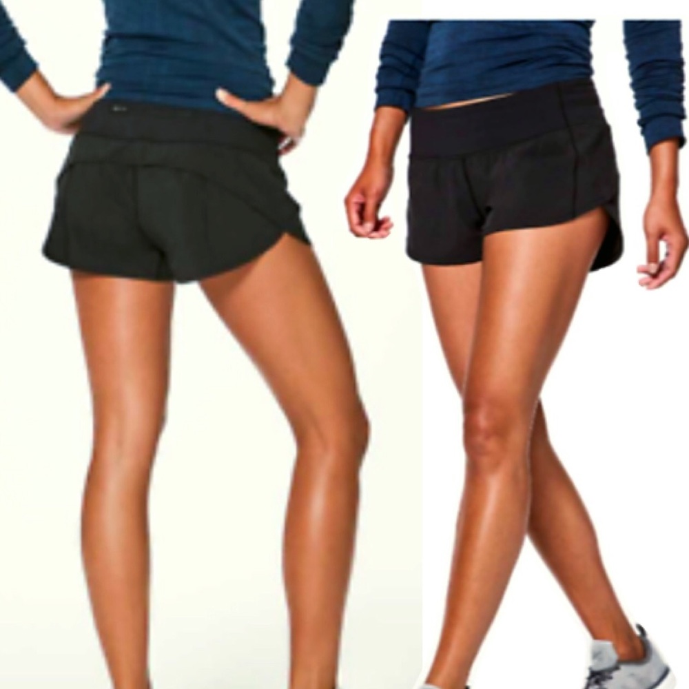8 Lululemon Black Speed Up Shorts 2.5 W7AWYR